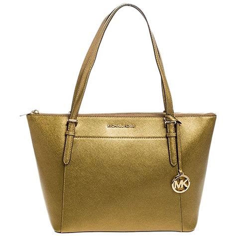 michael kors gold ciara tote bag|Michael Kors Ciara LG Tote Bag Leather Luggage (35T8GC6T9L).